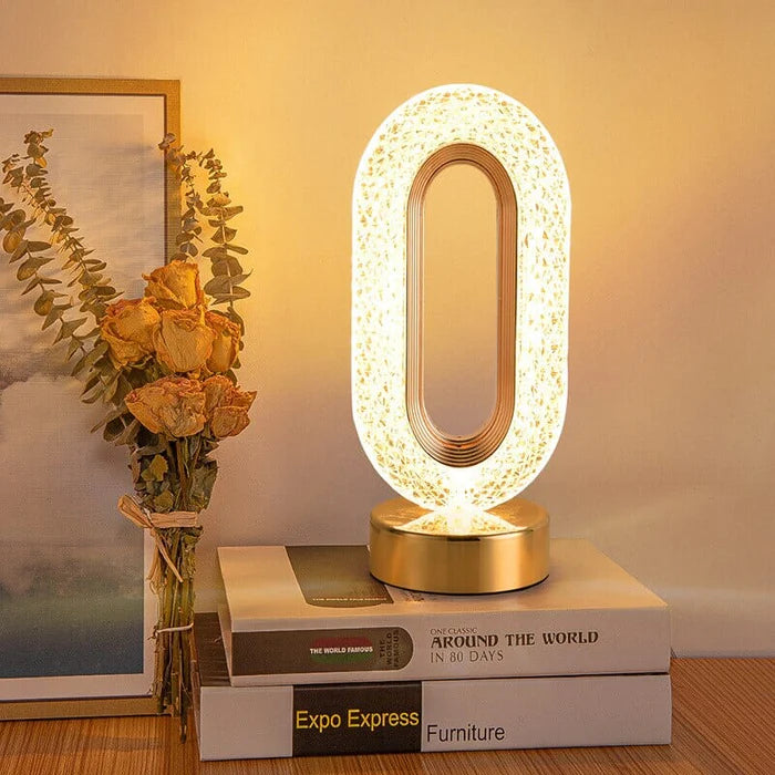 Luminária de Mesa Abajur Cristal Oval