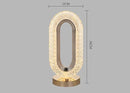Luminária de Mesa Abajur Cristal Oval